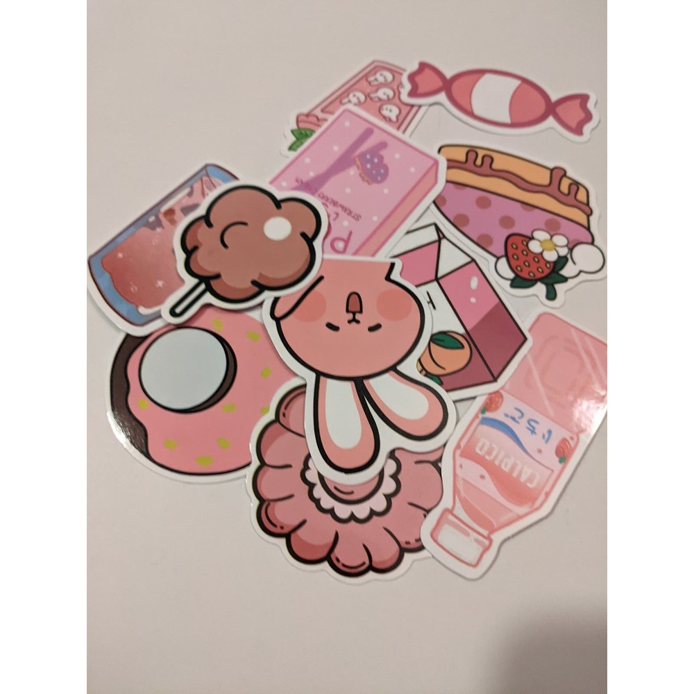 Pink Kawaii Stickers 10pc